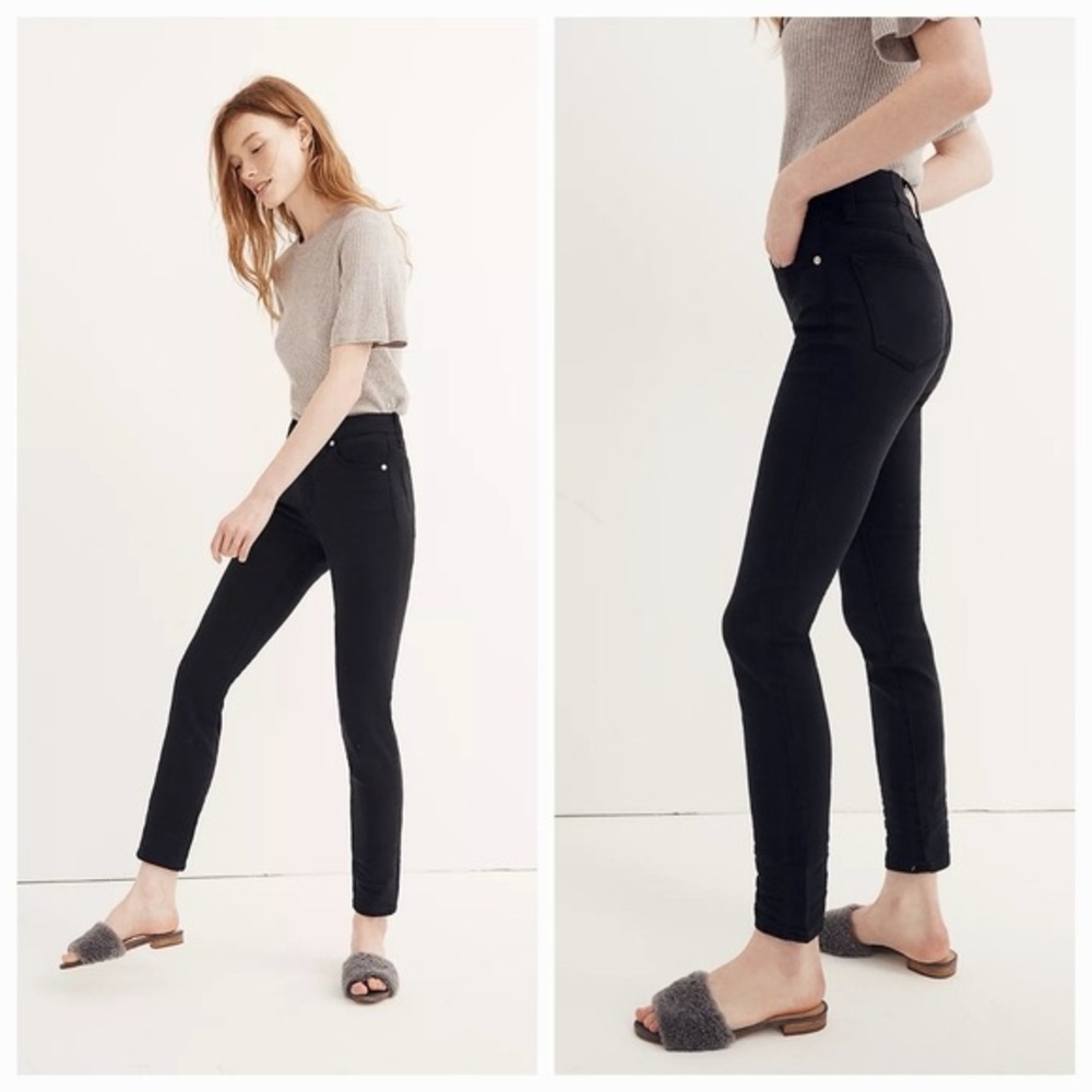 Madewell 9” High-Rise Black Skinny Jeans for Women in black size 27